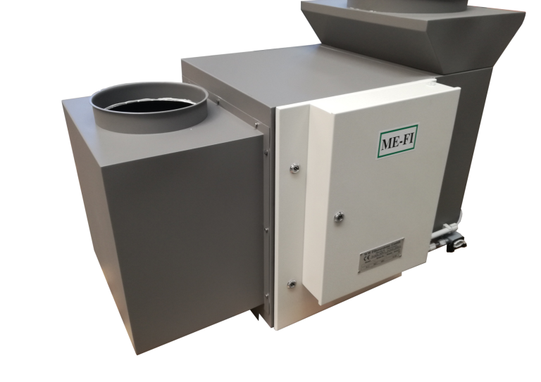 Schematische Darstellung eines Elektrostatischen Filters mit Filtereinschüben